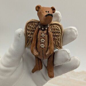 Vintage "Willow Calm" Teddy Bear Brooch - Signed & Numbered by Artist